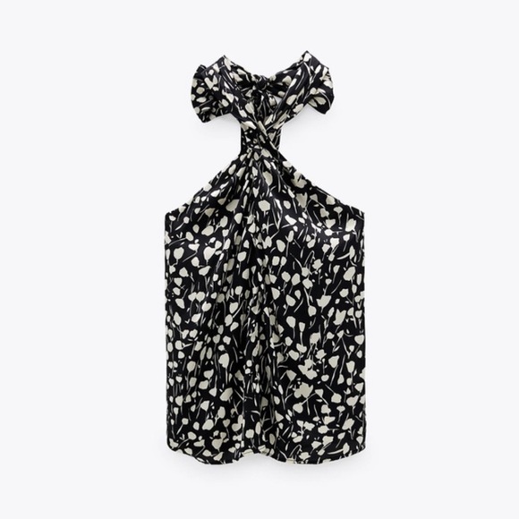 Zara Satin Print Halter - Picture 4 of 7